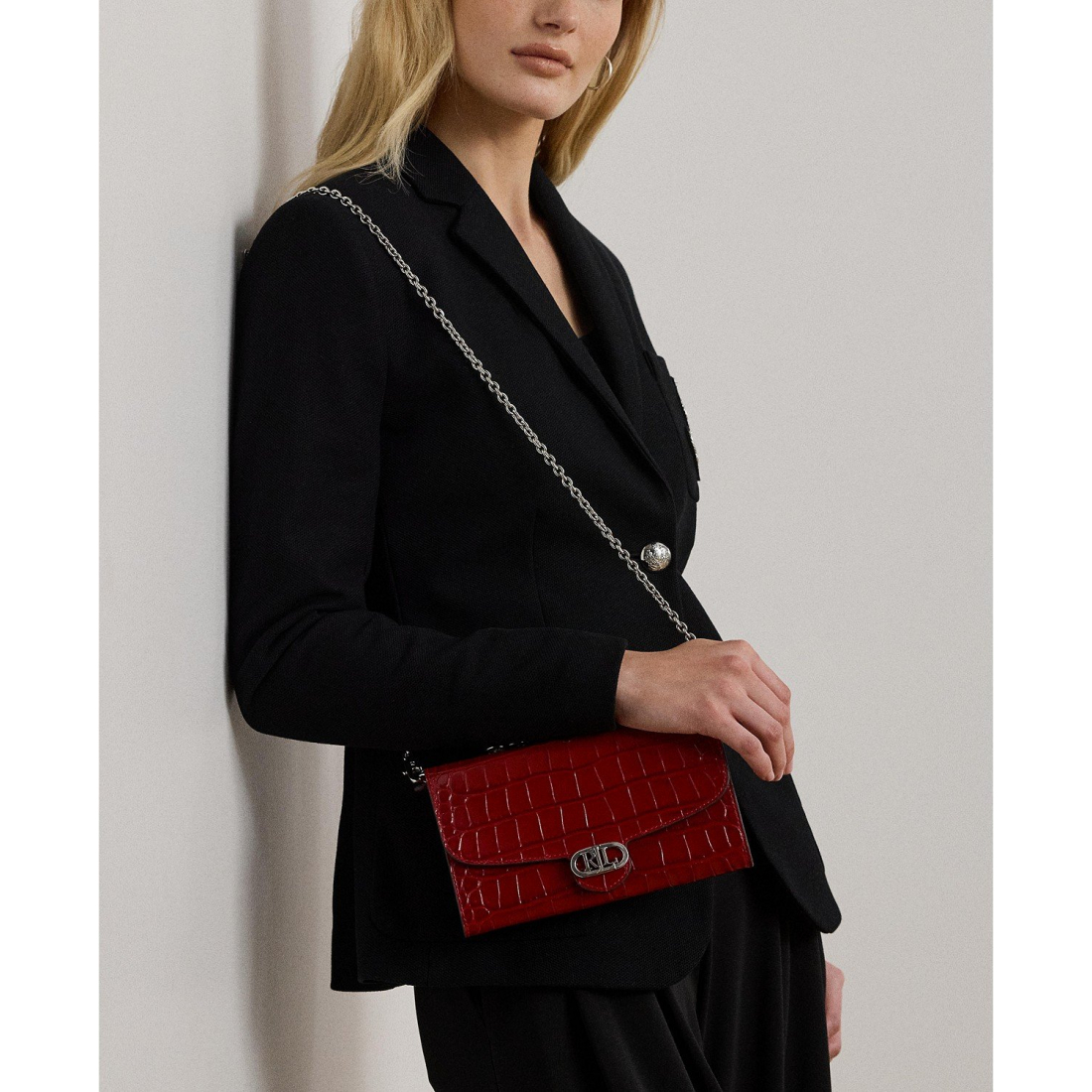 Women's 'Adair Croc-Embossed Leather Small Crossbody'