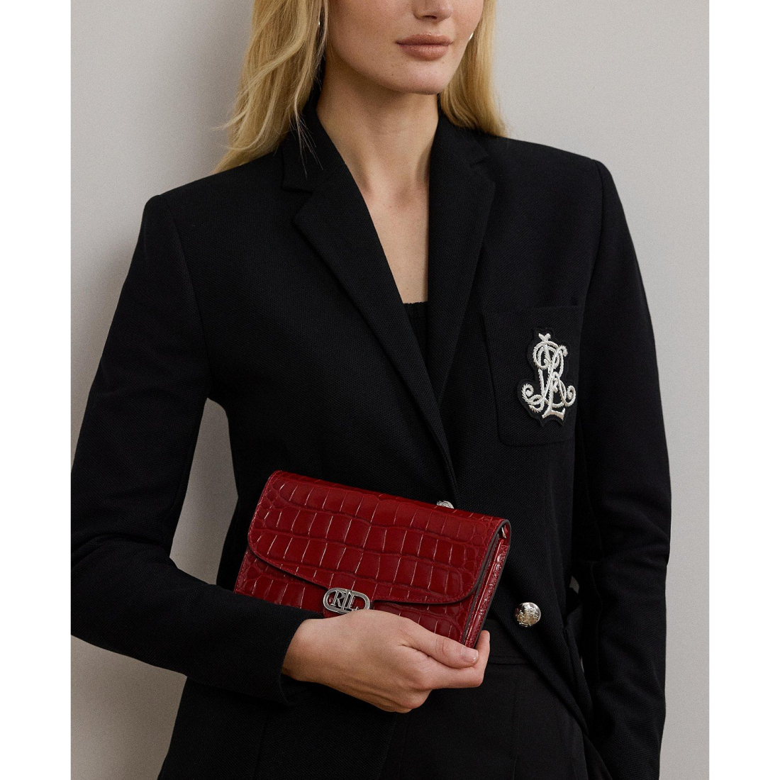 Women's 'Adair Croc-Embossed Leather Small Crossbody'