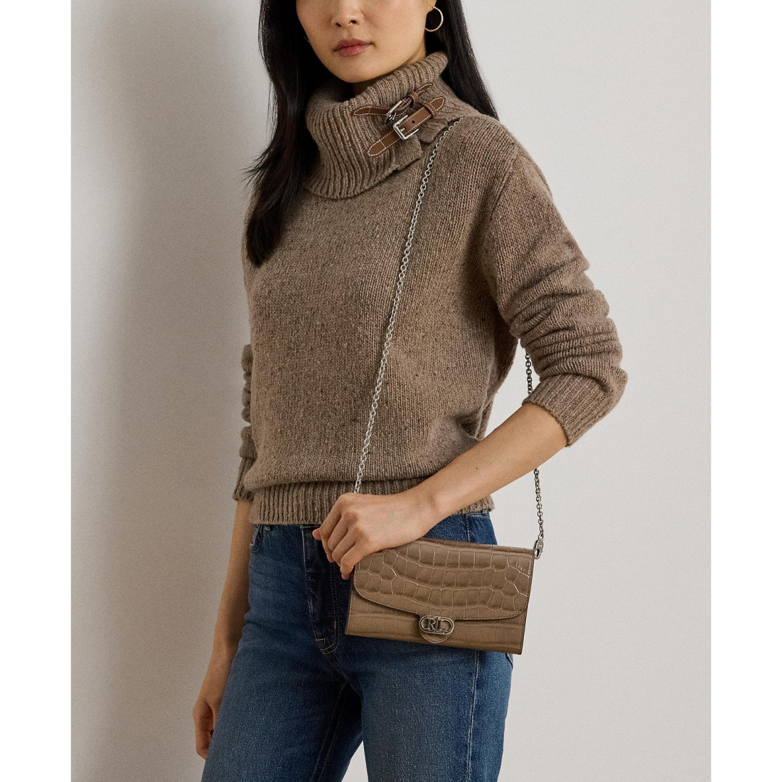 Women's 'Adair Croc-Embossed Leather Small Crossbody'