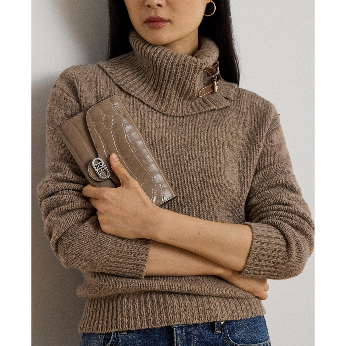 Women's 'Adair Croc-Embossed Leather Small Crossbody'