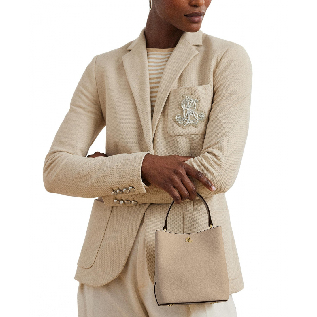 'Crosshatch Leather Small Reese Bucket Bag' pour Femmes