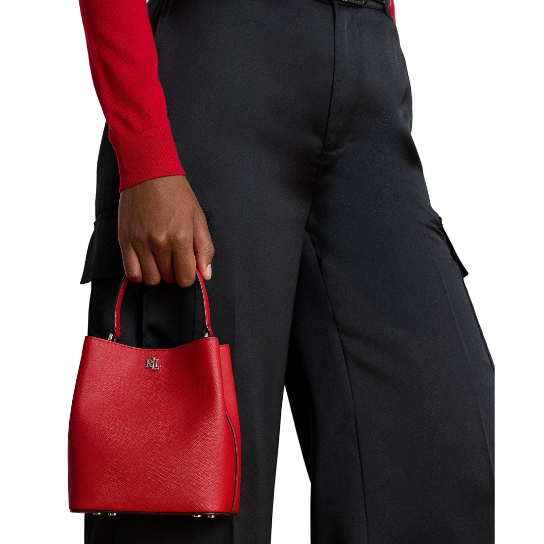 'Crosshatch Leather Small Reese Bucket Bag' pour Femmes