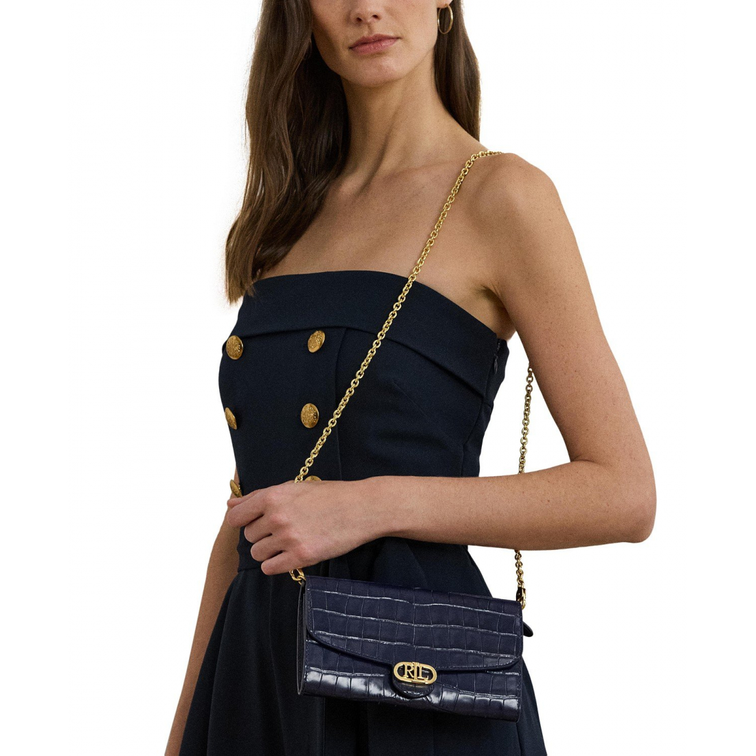 Women's 'Adair Croc-Embossed Leather Small Crossbody'