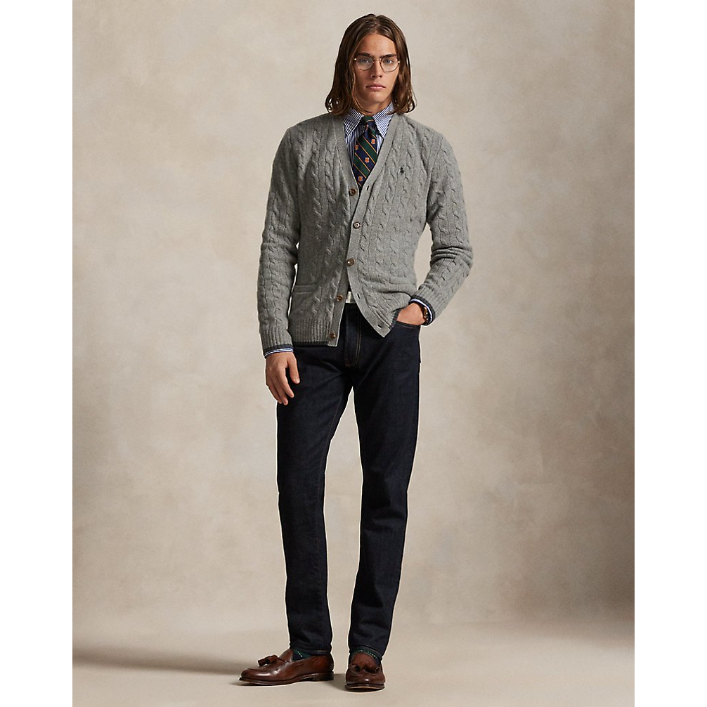 'Cable-Knit Wool-Cashmere Cardigan' pour Hommes