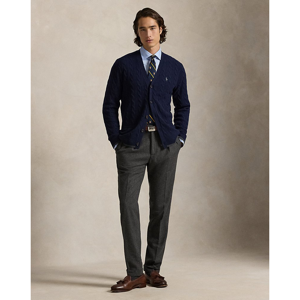 'Cable-Knit Wool-Cashmere Cardigan' pour Hommes