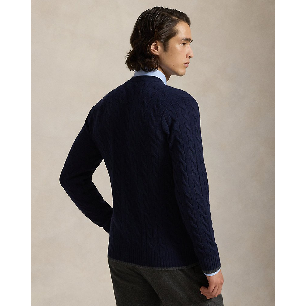 'Cable-Knit Wool-Cashmere Cardigan' pour Hommes