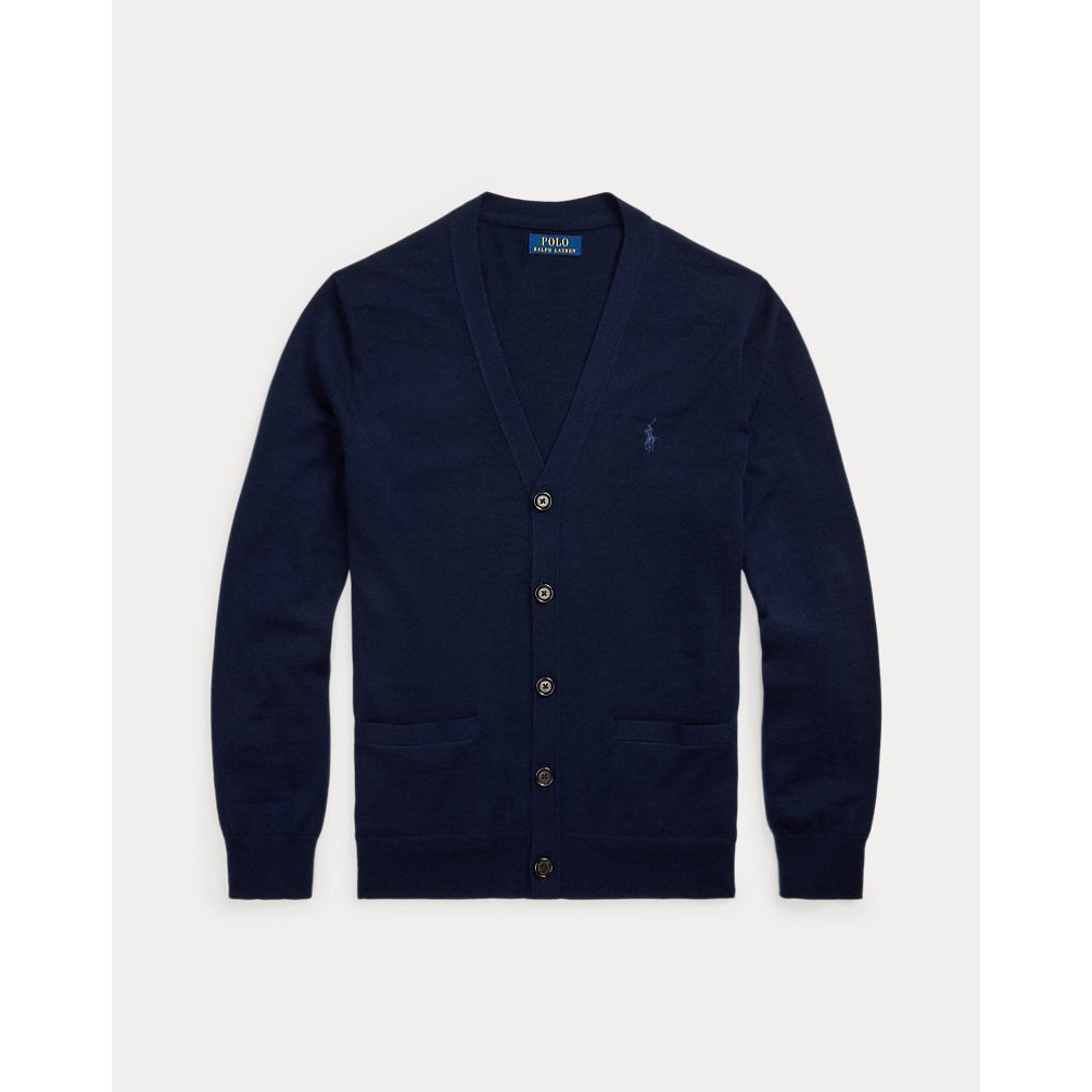 'Slim Fit Washable Wool V-Neck Cardigan' pour Hommes