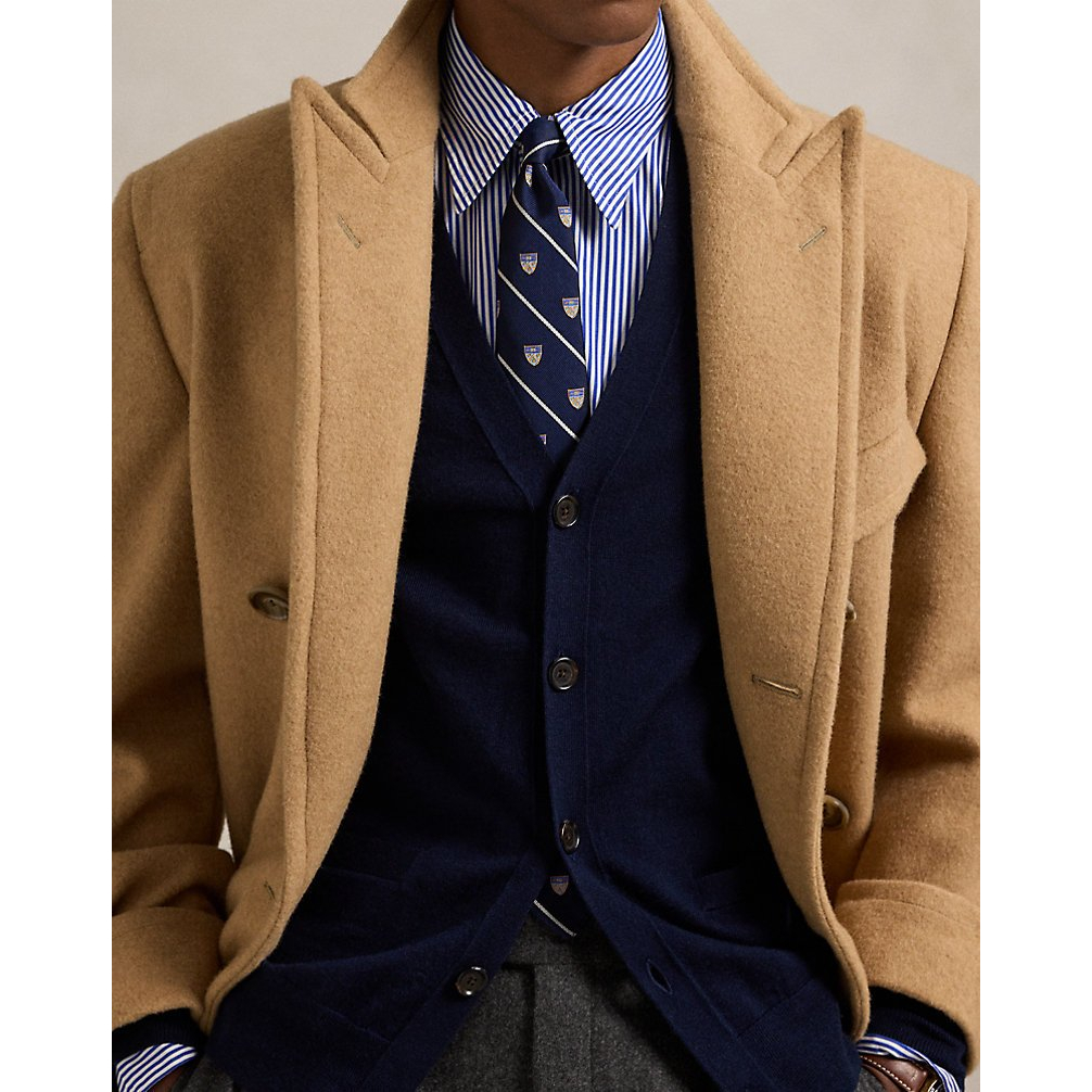 'Slim Fit Washable Wool V-Neck Cardigan' pour Hommes