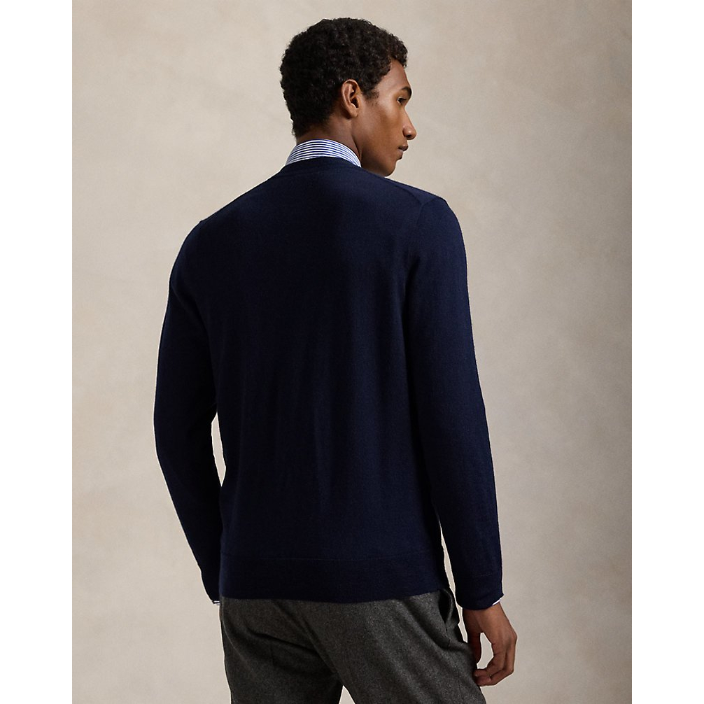 'Slim Fit Washable Wool V-Neck Cardigan' pour Hommes