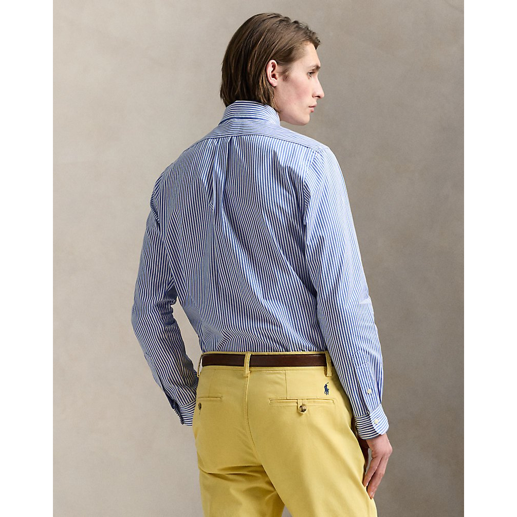 'Classic Fit Crest Striped Poplin Shirt' pour Hommes