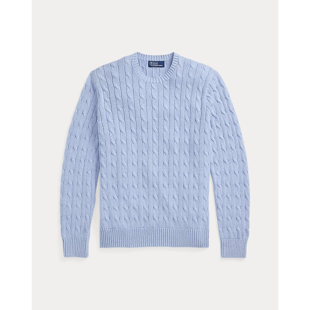 'Cable-Knit Cotton Crewneck Sweater' pour Hommes