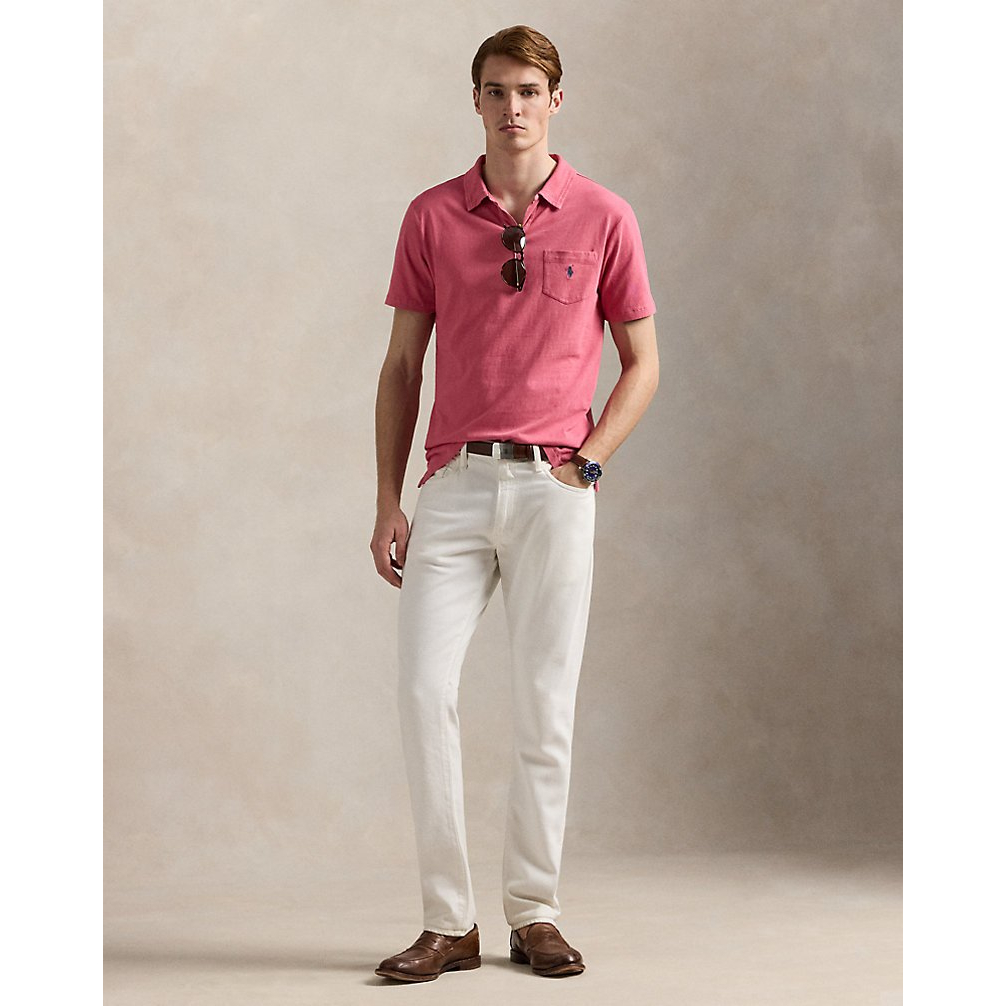 'Standard Fit Cotton-Linen Polo Shirt' pour Hommes