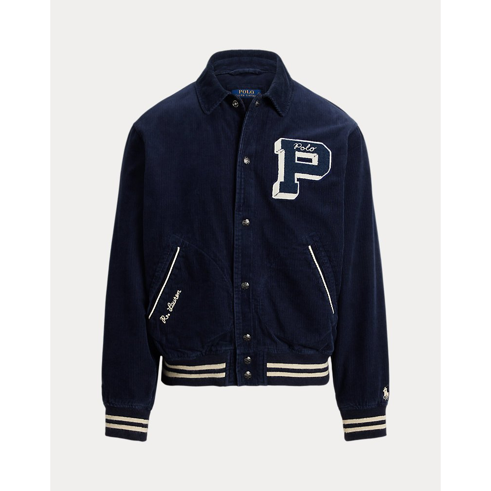 'Corduroy Letter Jacket' pour Hommes