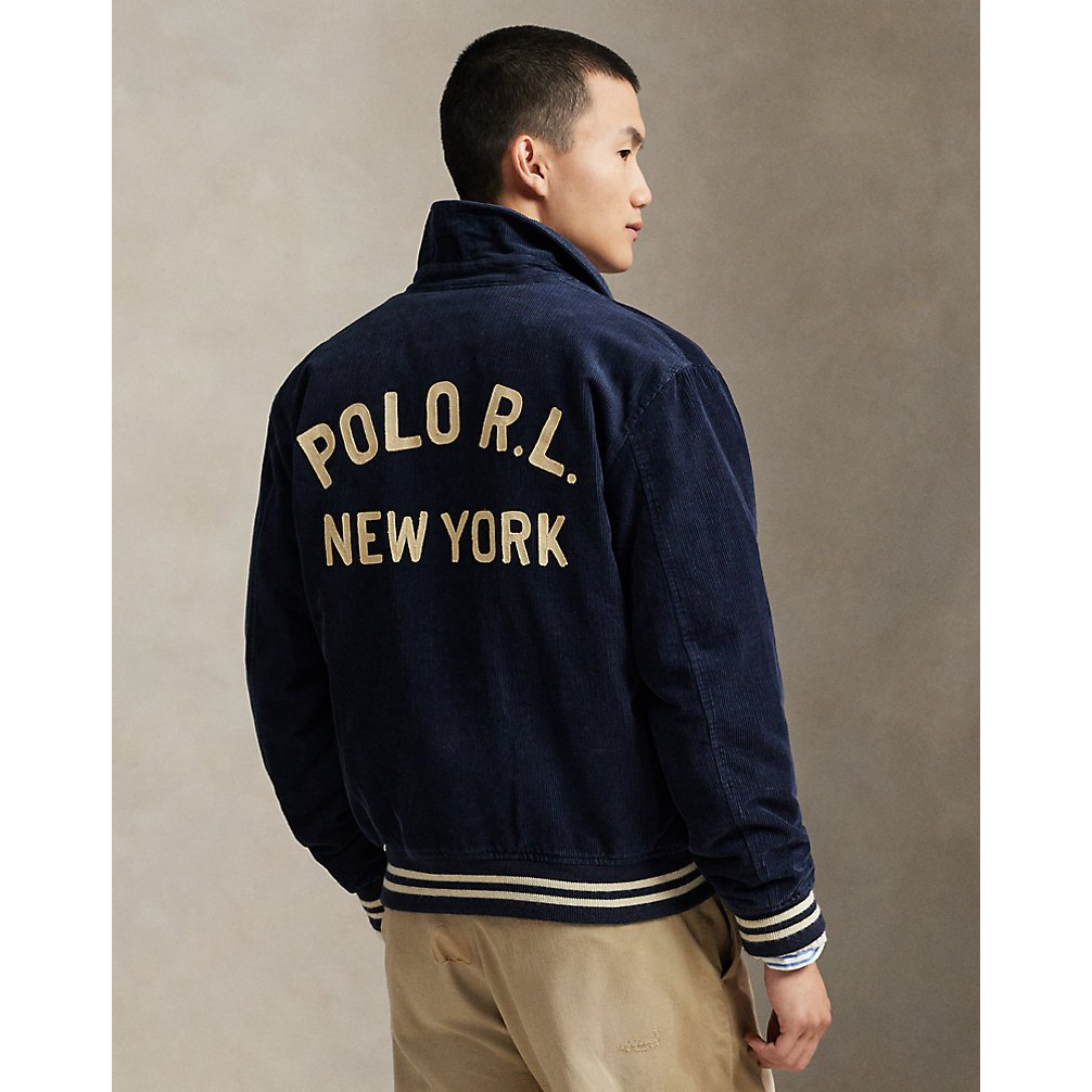 'Corduroy Letter Jacket' pour Hommes