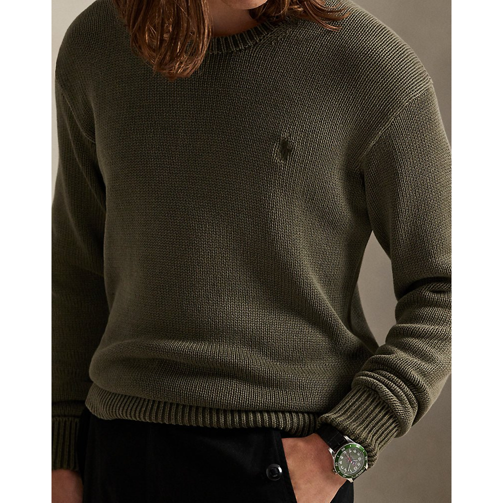 'Garment-Dyed Cotton Sweater' pour Hommes