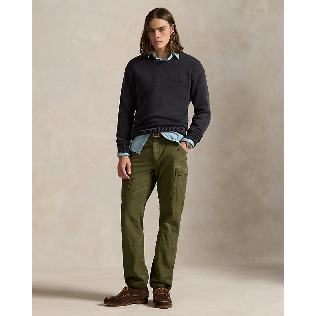 'Garment-Dyed Cotton Sweater' pour Hommes