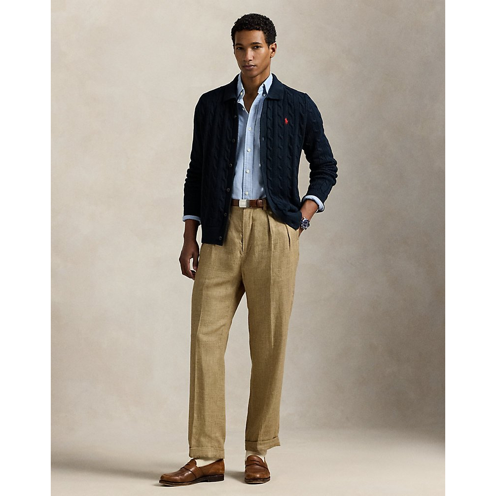 'Cable-Knit Cotton Cardigan' pour Hommes