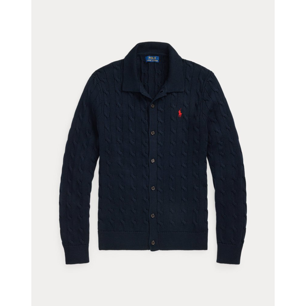 'Cable-Knit Cotton Cardigan' pour Hommes