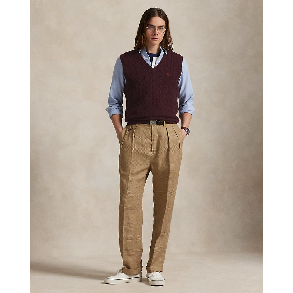 'Cable-Knit Wool-Cashmere Sweater Vest' pour Hommes