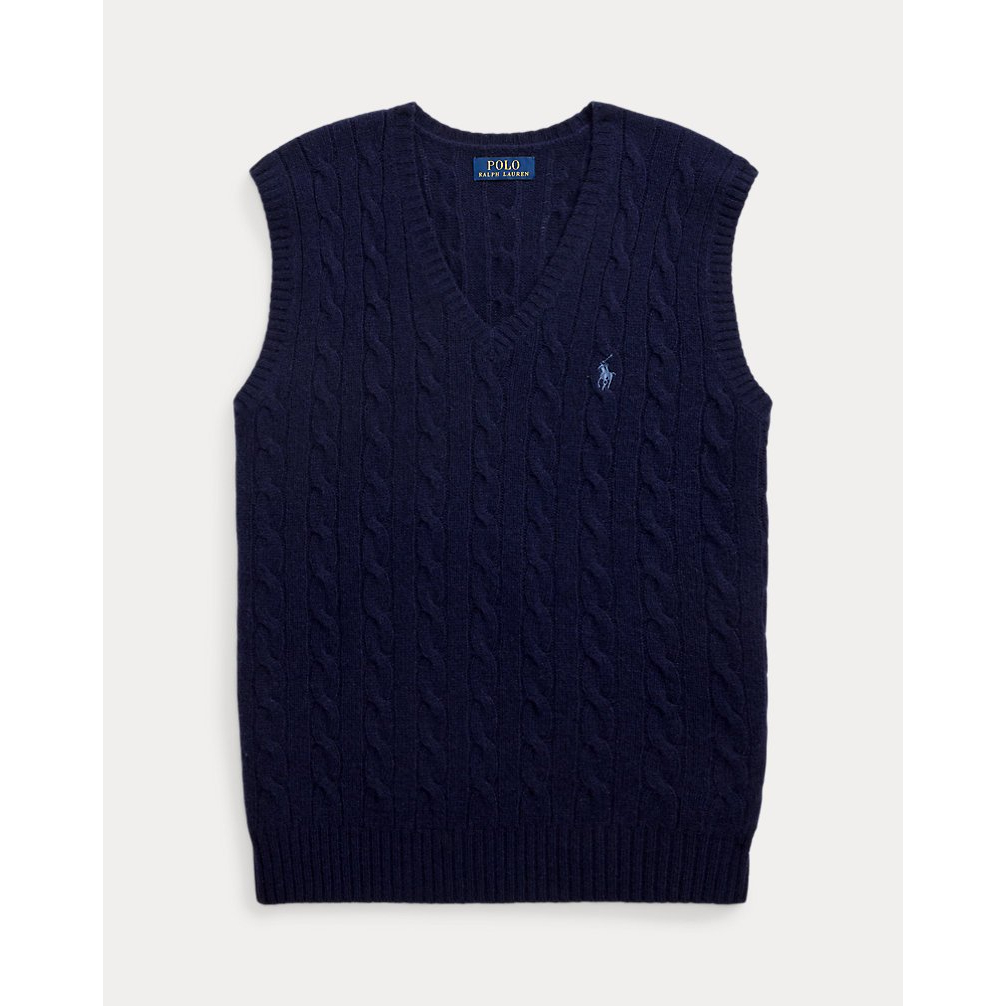 'Cable-Knit Wool-Cashmere Sweater Vest' pour Hommes