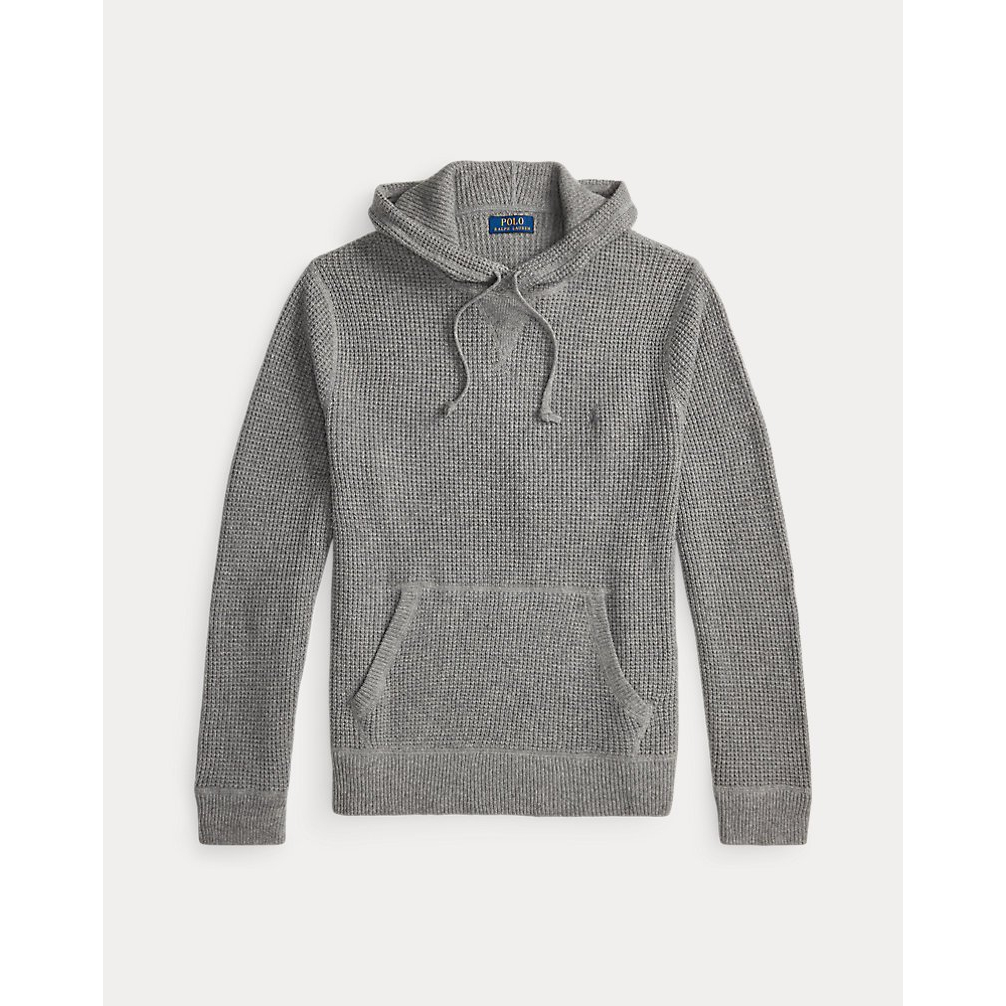 Men's 'Textured Wool-Cotton Hooded Sweater'