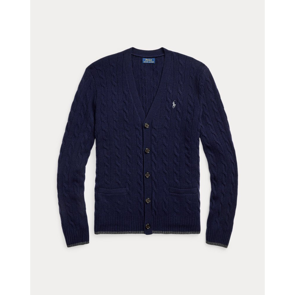 'Cable-Knit Wool-Cashmere Cardigan' pour Hommes