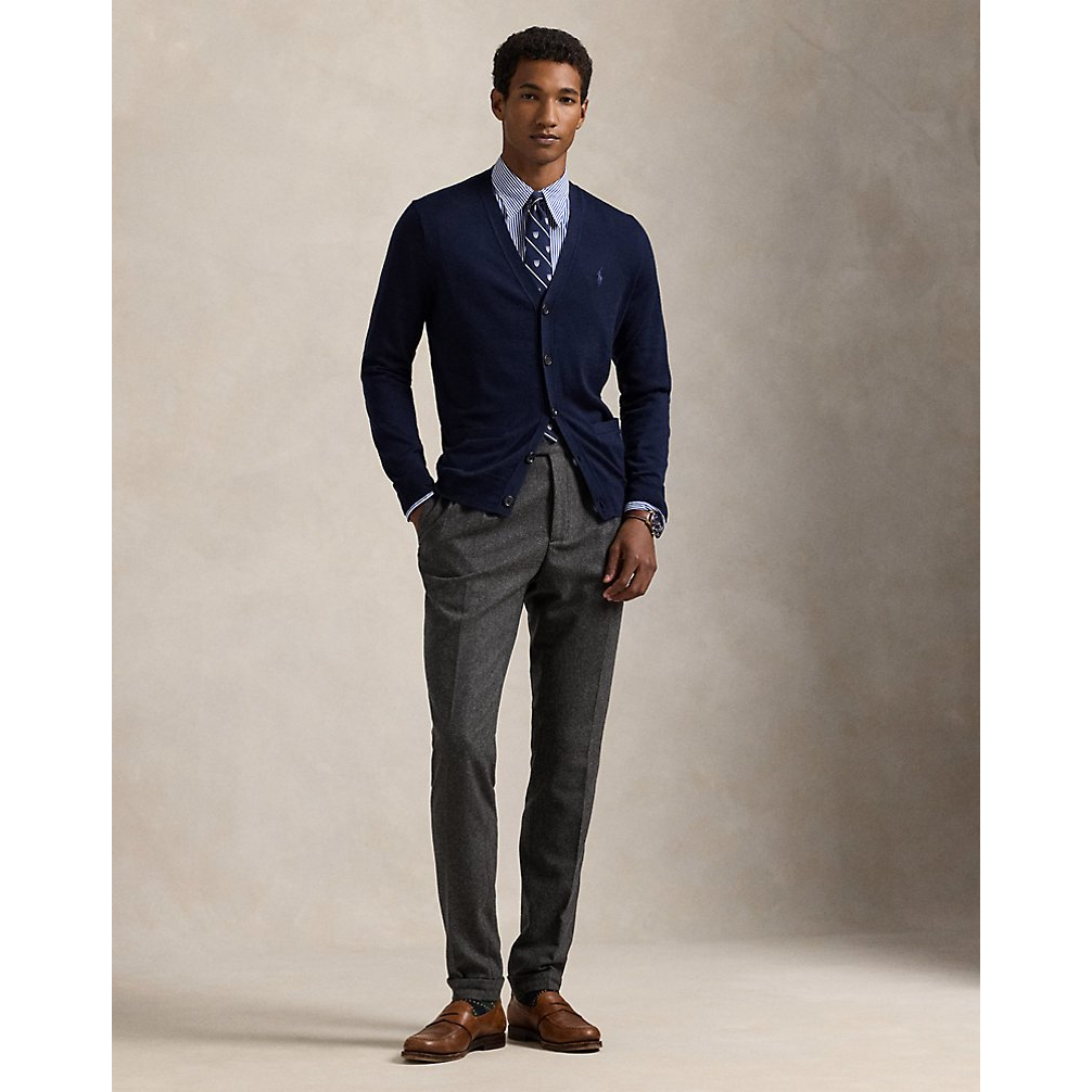 'Slim Fit Washable Wool V-Neck Cardigan' pour Hommes