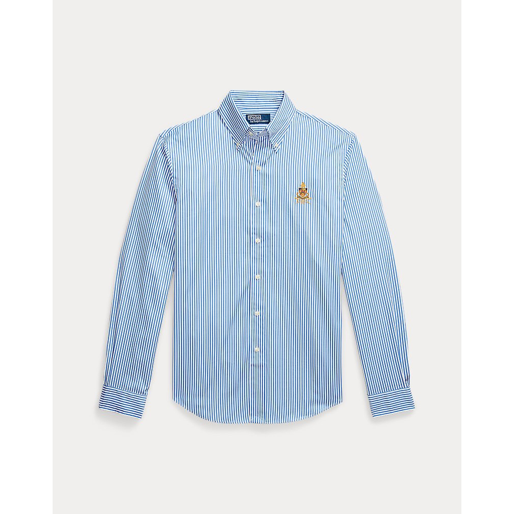 'Classic Fit Crest Striped Poplin Shirt' pour Hommes