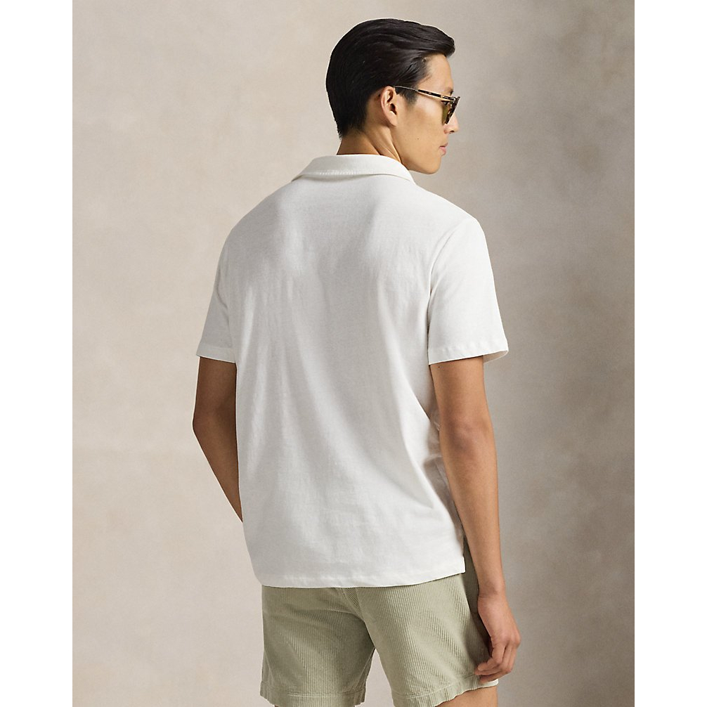 'Standard Fit Cotton-Linen Polo Shirt' pour Hommes