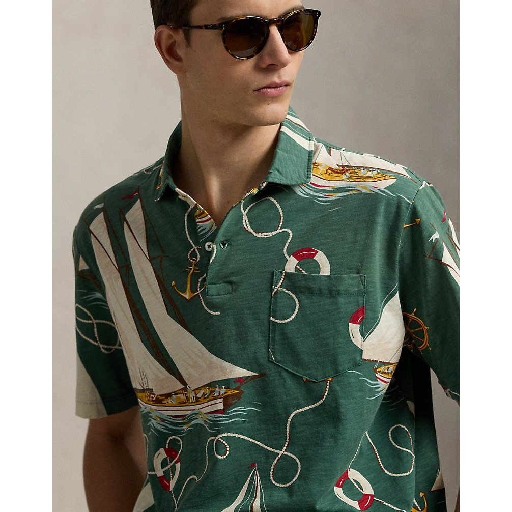 'Classic Fit Sailboat Jersey Polo Shirt' pour Hommes