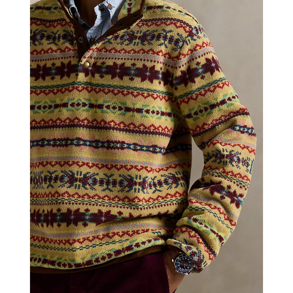 Men's 'Fair Isle–Inspired Fleece Pullover'