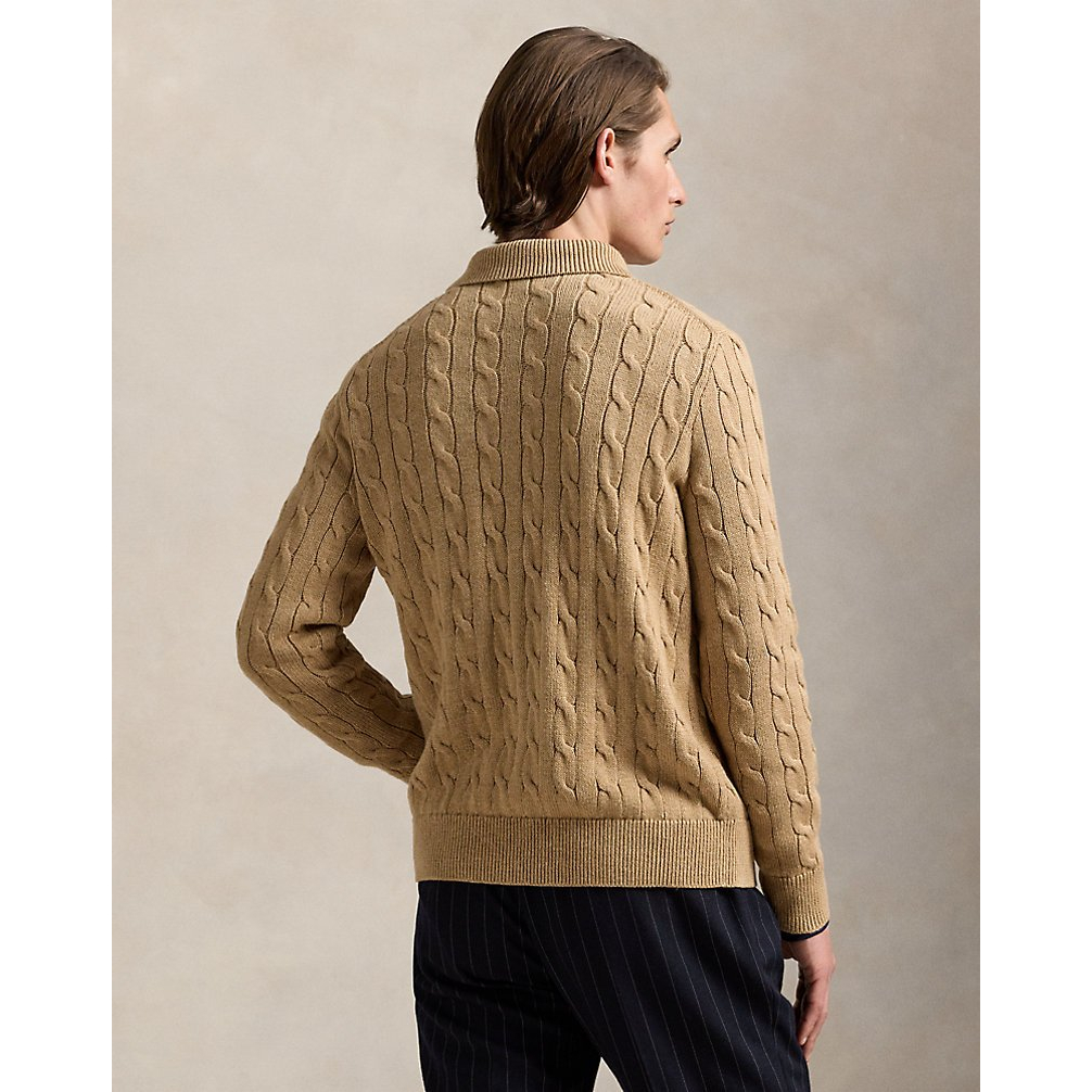 'Cable-Knit Cotton Cardigan' pour Hommes
