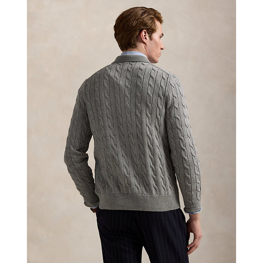 'Cable-Knit Cotton Cardigan' pour Hommes
