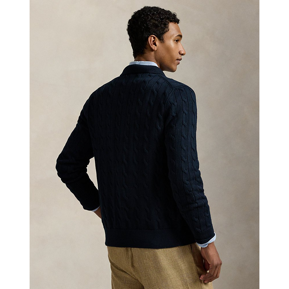 'Cable-Knit Cotton Cardigan' pour Hommes