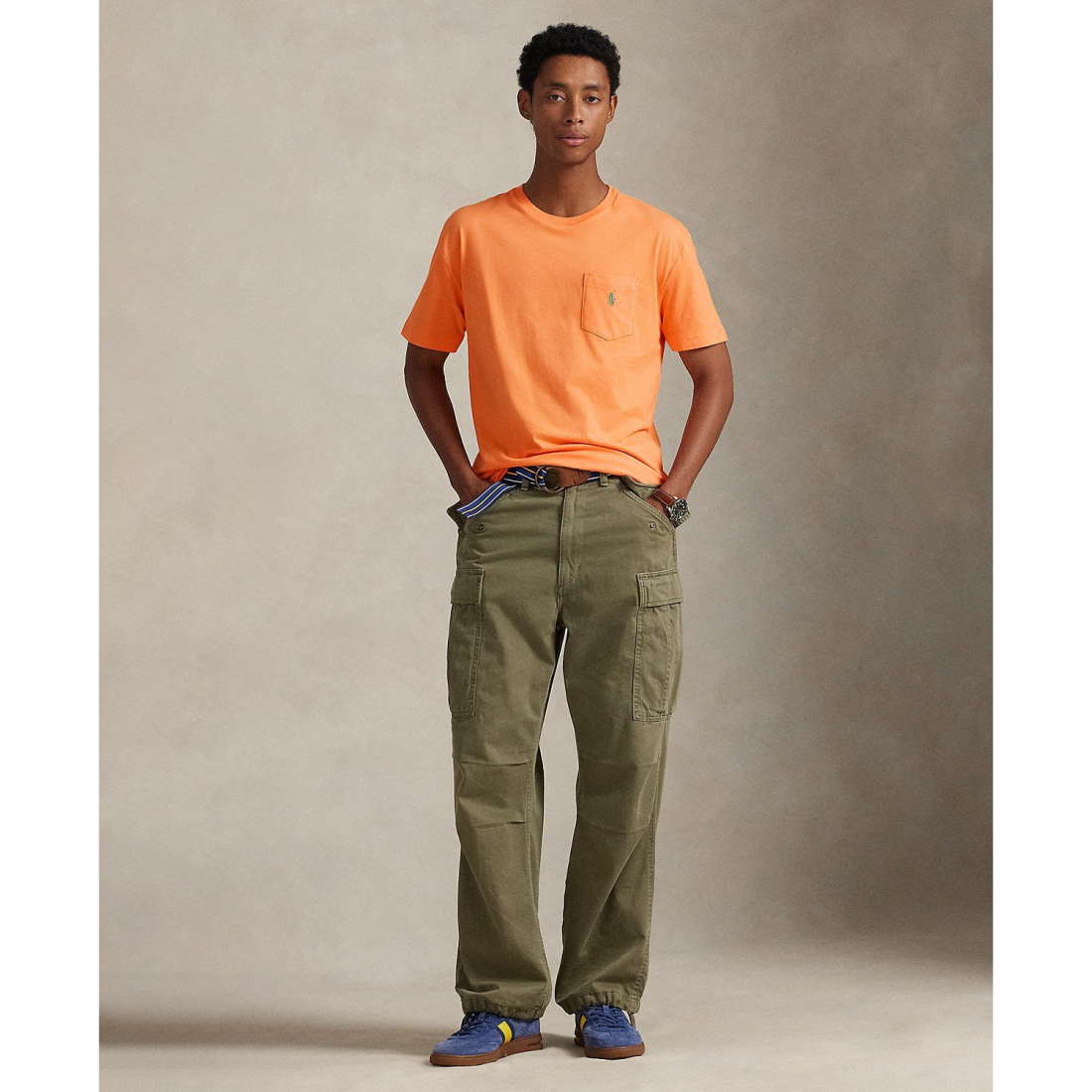 'Classic-Fit Crewneck Pocket T-Shirt' pour Hommes