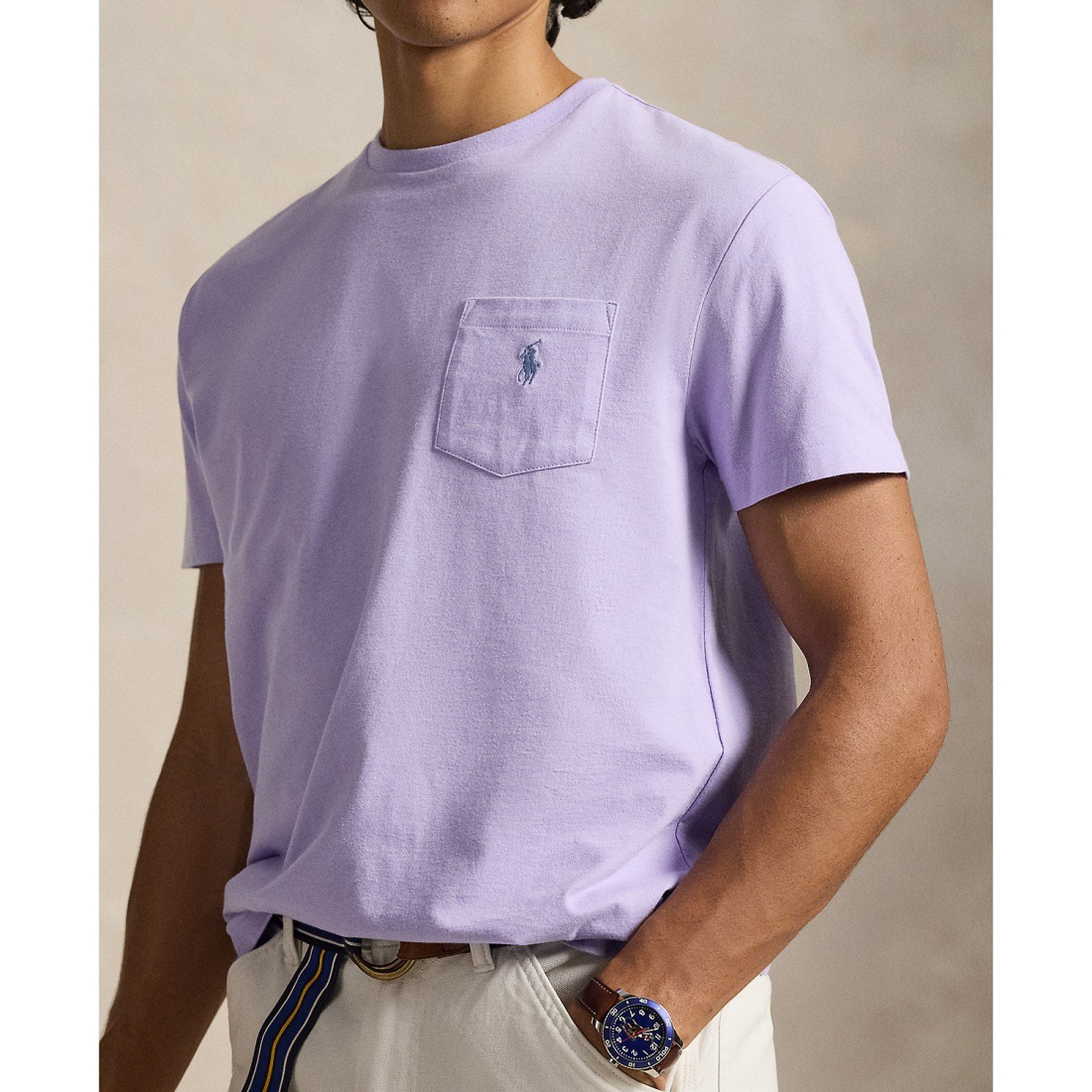 'Classic-Fit Crewneck Pocket T-Shirt' pour Hommes