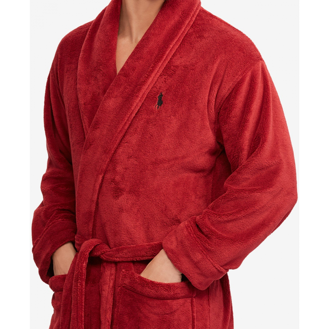 'Microfiber Plush Shawl Collar Robe' pour Hommes