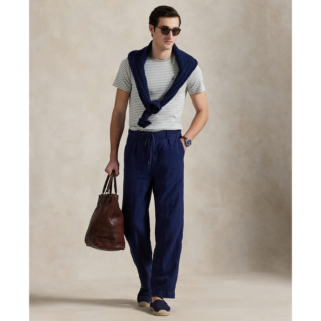 'Classic-Fit Striped Jersey T-Shirt' pour Hommes