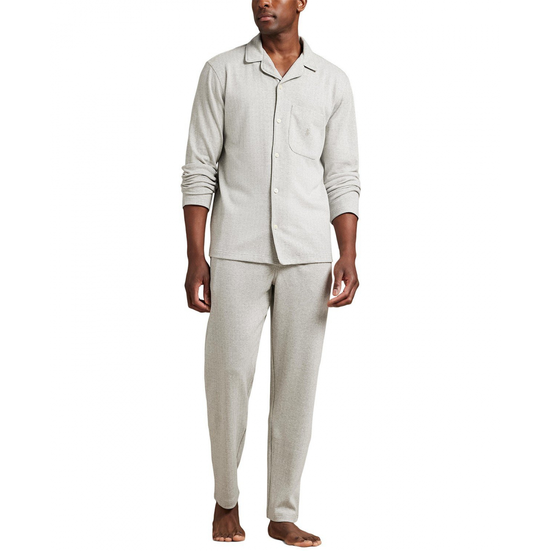 'Herringbone Drawstring Pajama Pants' pour Hommes