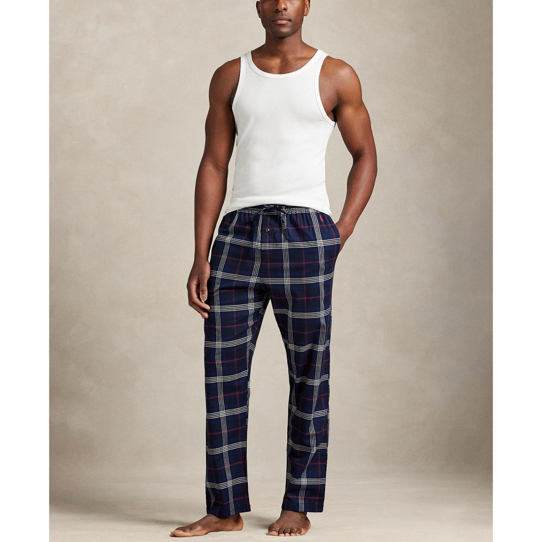 'Flannel Single-Button Fly Pajama Pants' pour Hommes