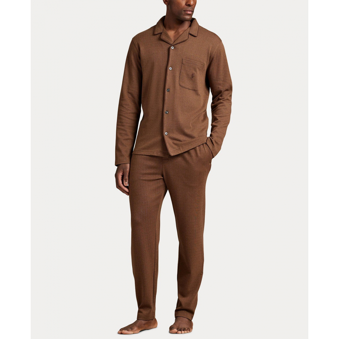 'Herringbone Drawstring Pajama Pants' pour Hommes