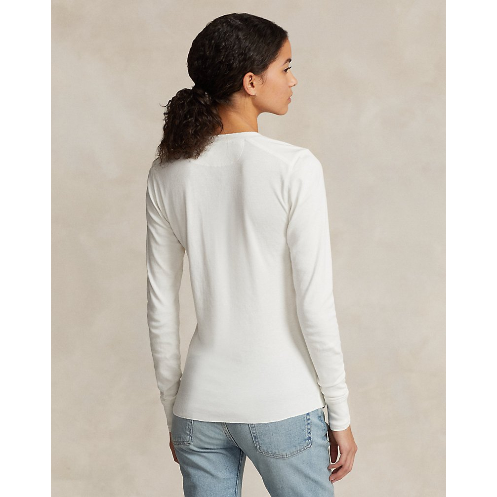 'Cotton Henley Shirt' pour Femmes