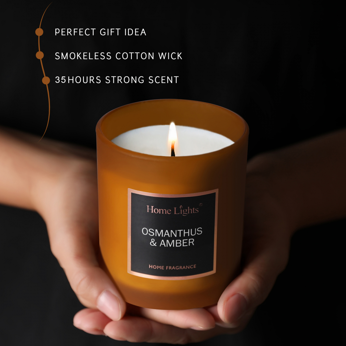 Bougie parfumée 'Osmanthus & Amber' - 215 g