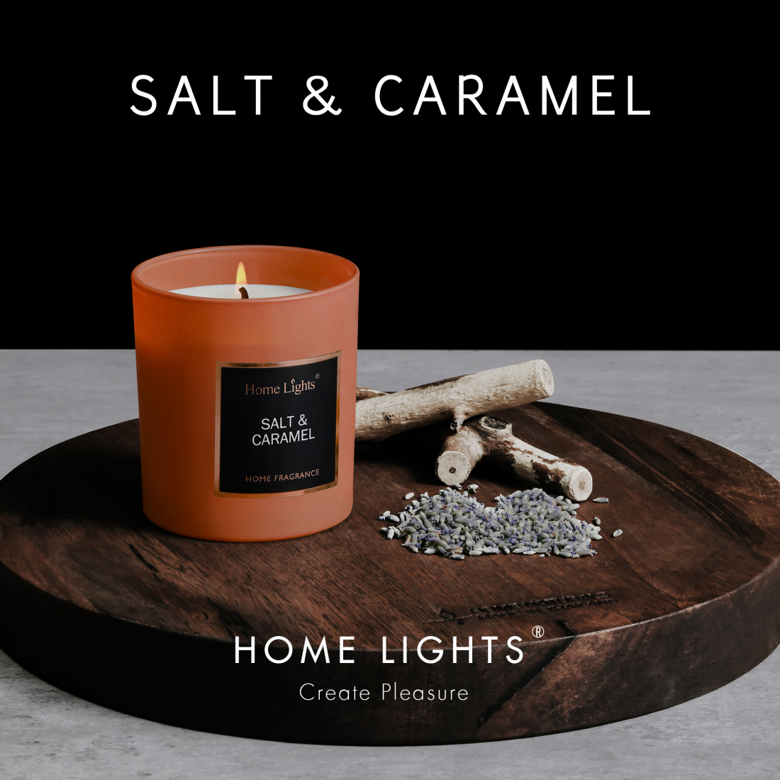 Bougie parfumée 'Salt & Caramel' - 215 g