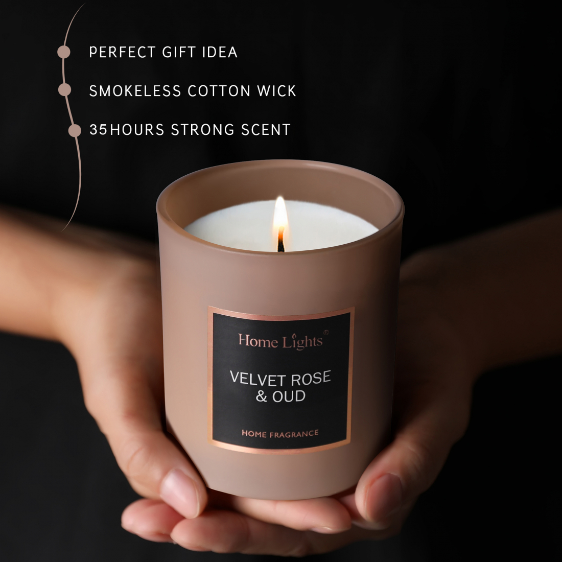 Bougie parfumée 'Velvet Rose & Oud' - 215 g