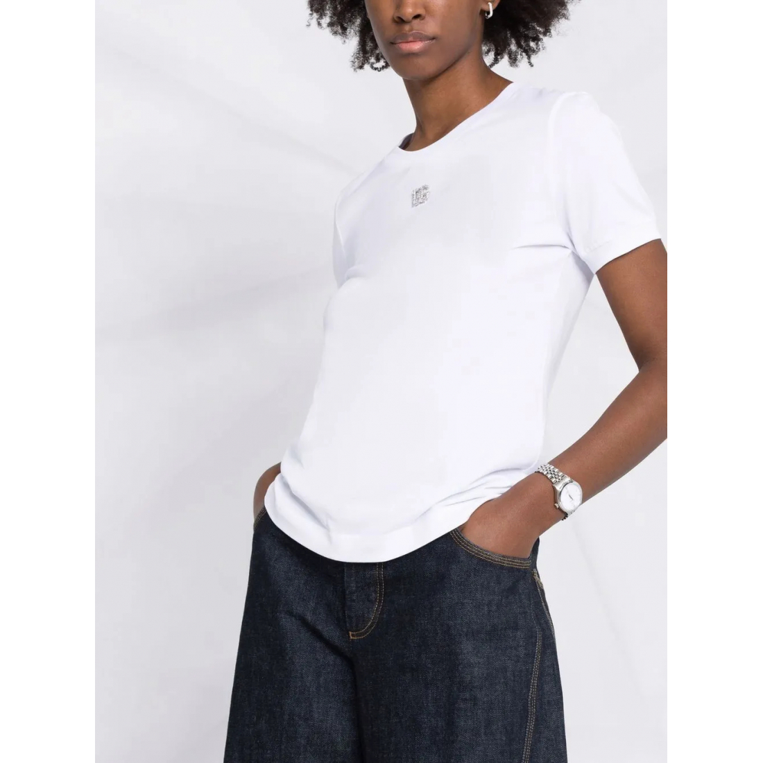 T-shirt 'Logo-Plaque' pour Femmes