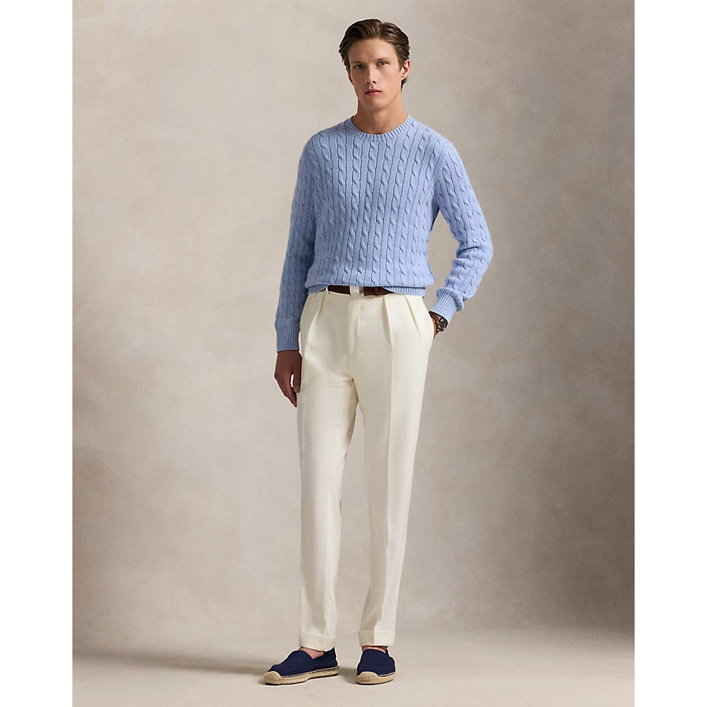 'Cable-Knit Cotton Crewneck Sweater' pour Hommes
