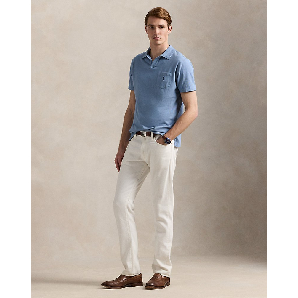 'Standard Fit Cotton-Linen Polo Shirt' pour Hommes