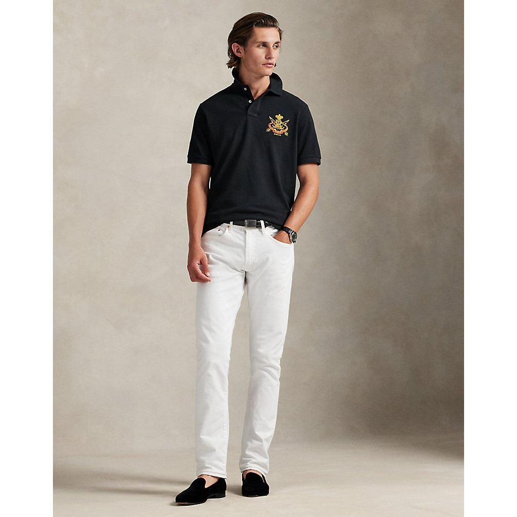 'Classic Fit Crest Mesh Polo Shirt' pour Hommes