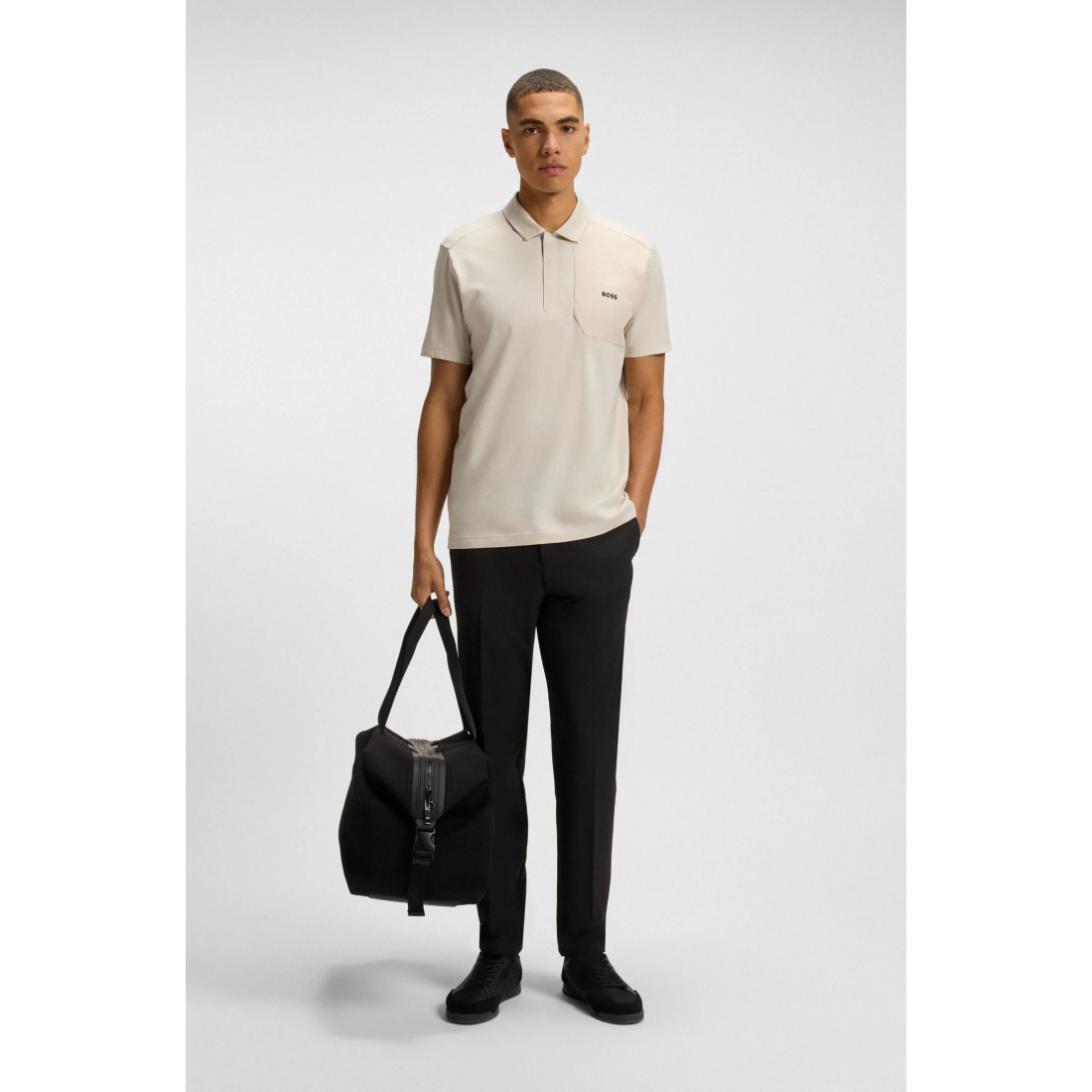 Men's 'Paddy Hopsack Paneling' Polo Shirt